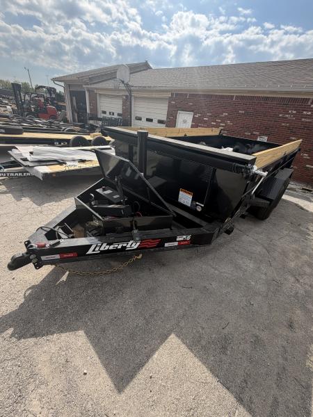 New 2027 LIBERTY LD14K83X14B8TS Dump Trailer 83X14 TA TELESCOPIC W/ 24  SIDES (GVW:15400) MIDNIGHT BLACK