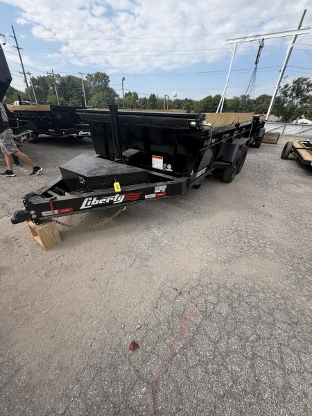 New 2027 LIBERTY LD14K83X14B8TS Dump Trailer 83X14 TA TELESCOPIC W/ 24  SIDES (GVW:15400) MIDNIGHT BLACK