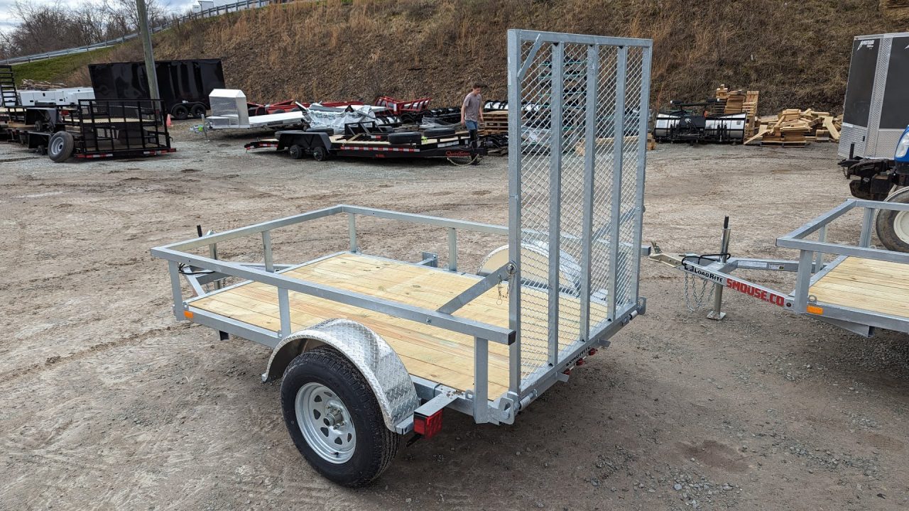 New 2027 Load Rite 5x8 ALL GALVANIZED Utility w/ Spring Assist Gate