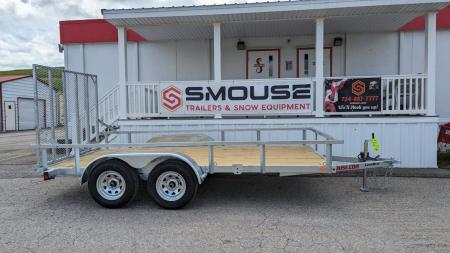 New 2027 Load Rite 7x14 Tandem ALL GALVANIZED Utility w/ Spring Assist Gate