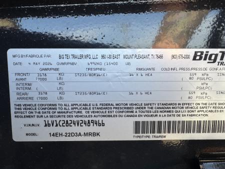 New 2027 Big Tex Trailers 14EH-22D3A Equipment Trailer