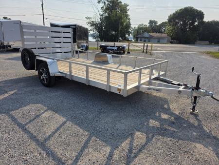 New 2026 Stealth Trailers ALUMINUM 7X14 OPEN *BRAKES* ALUMINUM WHEELS SPARE TIRE 7 X 14 Utility Trailer