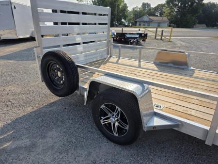 New 2026 Stealth Trailers ALUMINUM 7X14 OPEN *BRAKES* ALUMINUM WHEELS SPARE TIRE 7 X 14 Utility Trailer