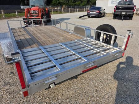 New 2026 Stealth Trailers ALUMINUM 7X14 OPEN *BRAKES* ALUMINUM WHEELS SPARE TIRE 7 X 14 Utility Trailer