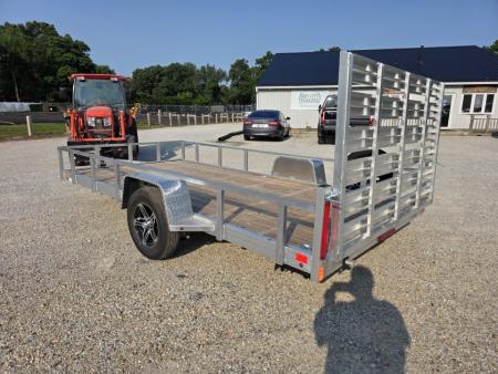 New 2026 Stealth Trailers ALUMINUM 7X14 OPEN *BRAKES* ALUMINUM WHEELS SPARE TIRE 7 X 14 Utility Trailer