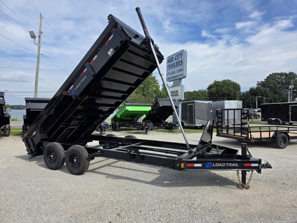 New 2027 Load Trail 83X16 14K TELESCOPIC DUMP TRAILER 24" SIDE 7 GAUGE FLOOR COMMERCIAL 83 X 16 Dump Trailer