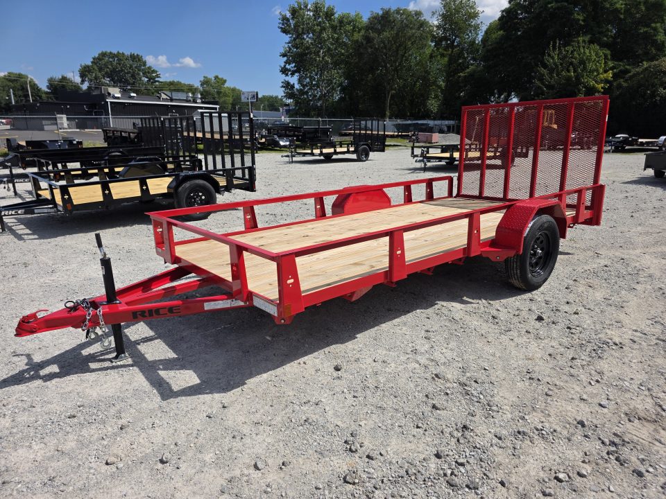 New 2026 Rice Trailers 76X14 6'4X14 SXS QUAD ATV UTV GOLF CART MOWER Utility Trailer