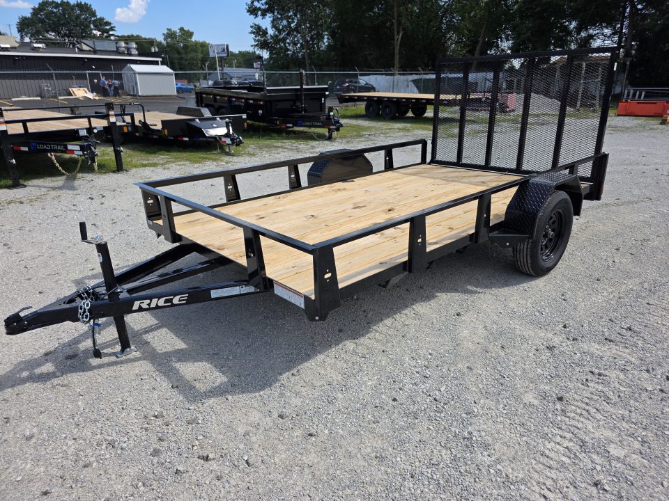 New 2026 Rice Trailers 82X12 6'10X12 SXS QUAD ATV UTV GOLF CART MOWER Utility Trailer