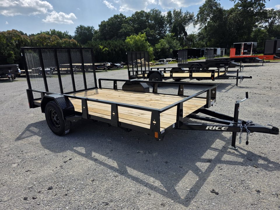 New 2026 Rice Trailers 82X12 6'10X12 SXS QUAD ATV UTV GOLF CART MOWER Utility Trailer