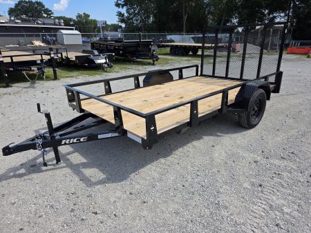 New 2026 Rice Trailers 82X12 6'10X12 SXS QUAD ATV UTV GOLF CART MOWER Utility Trailer