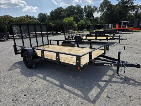 New 2026 Rice Trailers 82X12 6'10X12 SXS QUAD ATV UTV GOLF CART MOWER Utility Trailer