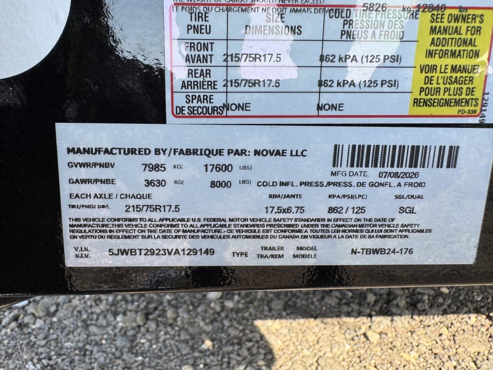 New 2027 Midsota TBWB24-17.6 Tilt Trailer