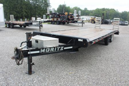Used 2025 Moritz 8' 6" x 22' + 4' Deckover Flatbed w/ Beavertail - Aluminum Ramps - 16,000# GVW