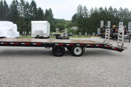 Used 2025 Moritz 8' 6" x 22' + 4' Deckover Flatbed w/ Beavertail - Aluminum Ramps - 16,000# GVW