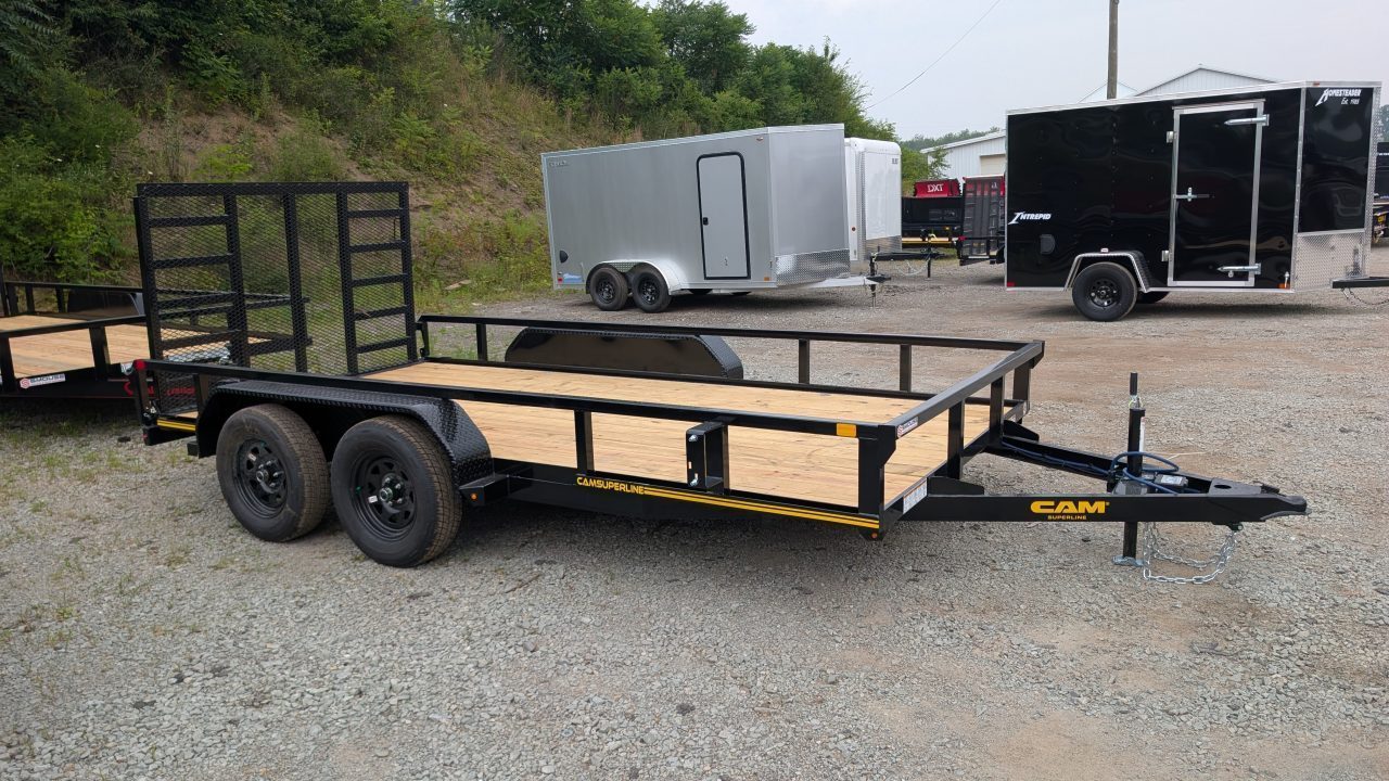 New 2027 CAM Superline 7x14 Tandem Utility Trailer w/ Spring Assist Gate