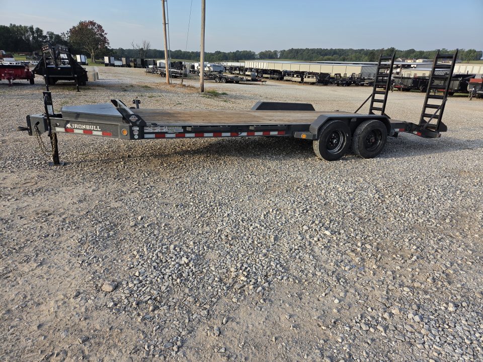Used 2022 Iron Bull 83X22 TANDEM EQUIPMENT HAULER W/8K AXLES SELF CLEAN DOVE & STANDUP RAMPS