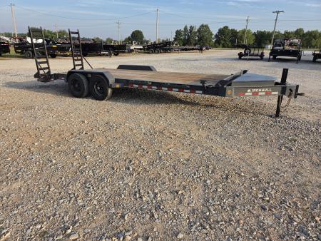 Used 2022 Iron Bull 83X22 TANDEM EQUIPMENT HAULER W/8K AXLES SELF CLEAN DOVE & STANDUP RAMPS