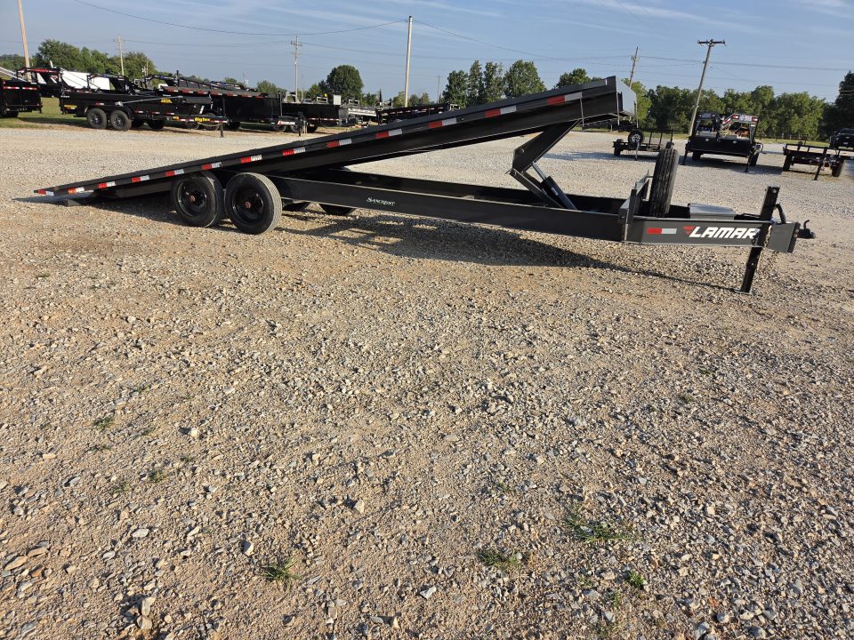 New 2027 Lamar 102X26 TANDEM DECKOVER POWER TILT W/8K AXLES & SPARE