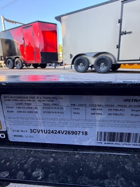 New 2027 PJ Trailers 9.9K 20' X 83" Tandem Axle Channel Utility Utility Trailer