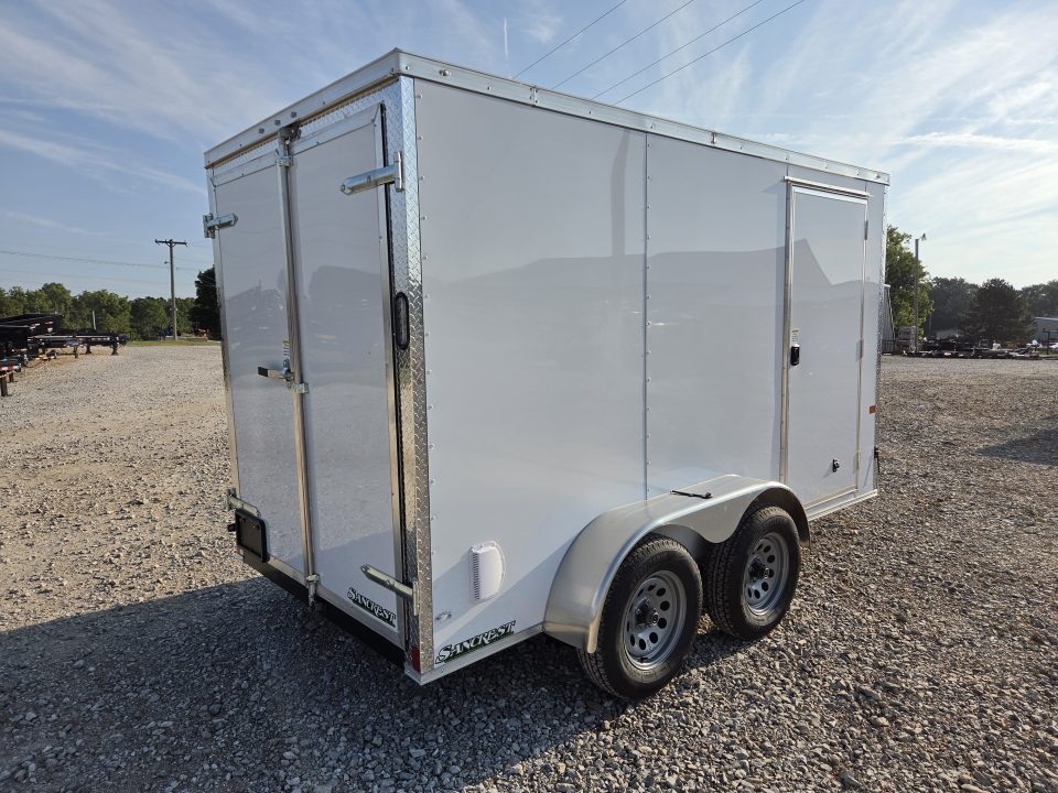 New 2027 Rock Solid 6X12 TANDEM 7K CARGO W/6'6" HEIGHT .080 SEMI CREWLESS EXTERIOR & BARN DOORS