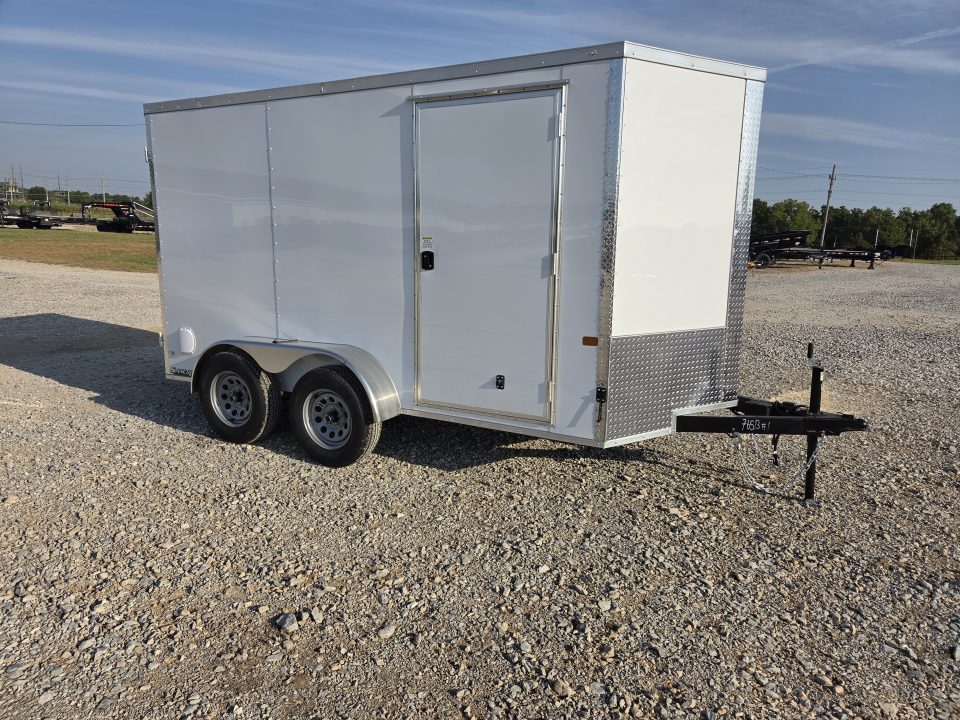 New 2027 Rock Solid 6X12 TANDEM 7K CARGO W/6'6" HEIGHT .080 SEMI CREWLESS EXTERIOR & BARN DOORS