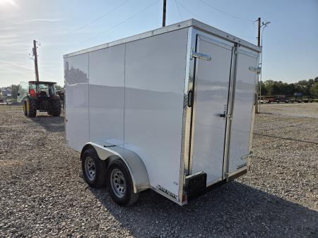 New 2027 Rock Solid 6X12 TANDEM 7K CARGO W/6'6" HEIGHT .080 SEMI CREWLESS EXTERIOR & BARN DOORS