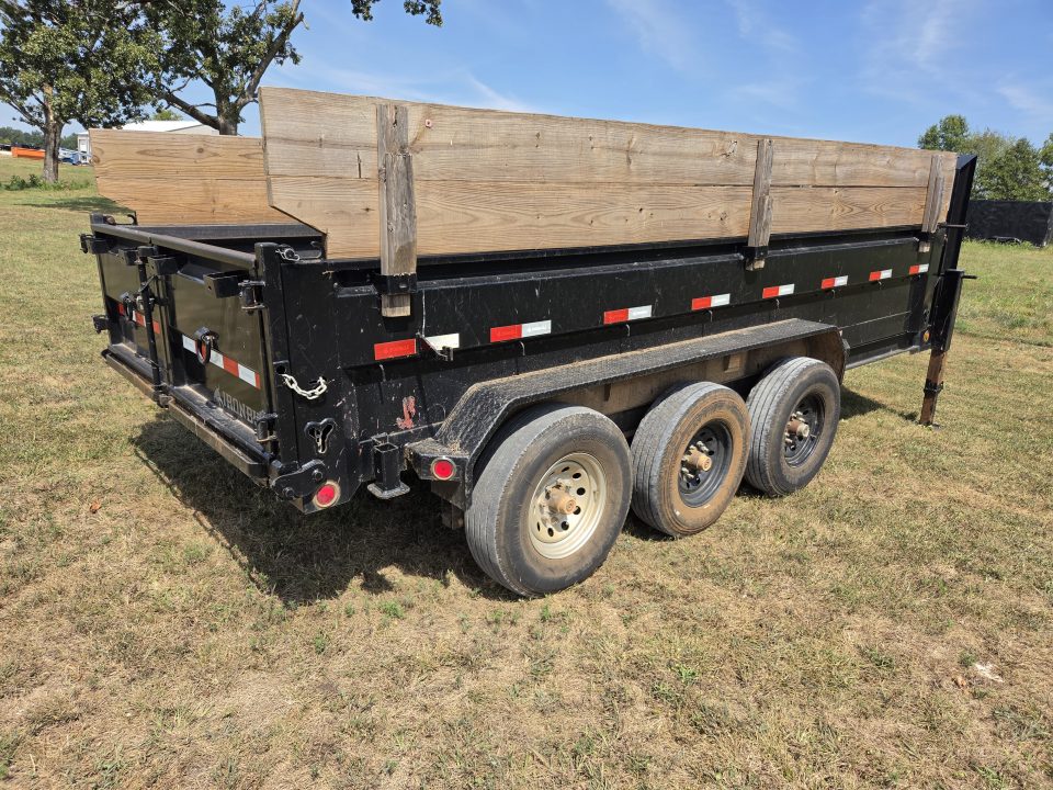 Used 2023 Iron Bull 83X16 TRIPLE 21K GOOSENECK DUMP W/24" SIDES & BOARD EXTENSIONS