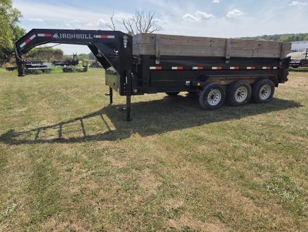 Used 2023 Iron Bull 83X16 TRIPLE 21K GOOSENECK DUMP W/24  SIDES & BOARD EXTENSIONS
