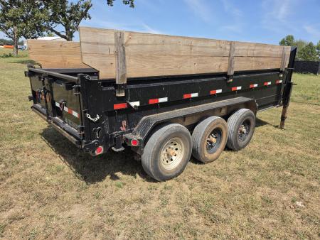Used 2023 Iron Bull 83X16 TRIPLE 21K GOOSENECK DUMP W/24" SIDES & BOARD EXTENSIONS
