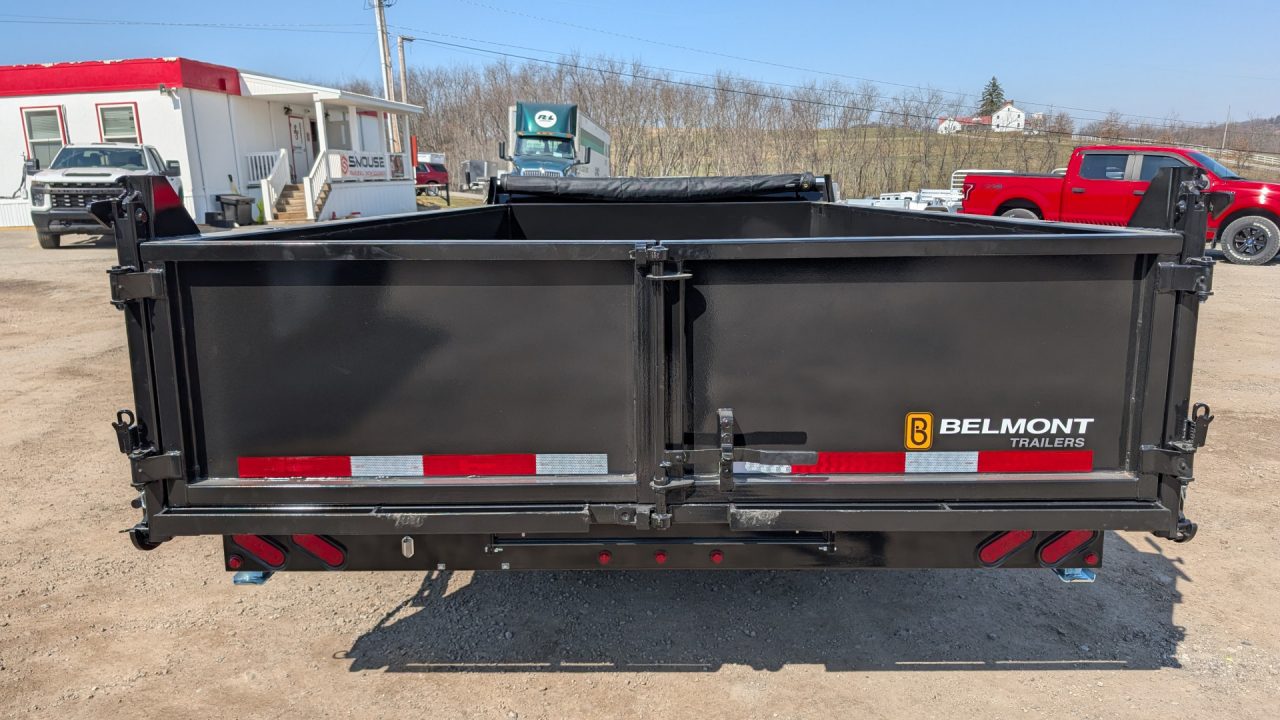 New 2027 Belmont 6'10" x 14 HD DLX Lo Pro Hydraulic Equipment Dump w/ 3 Way Gate