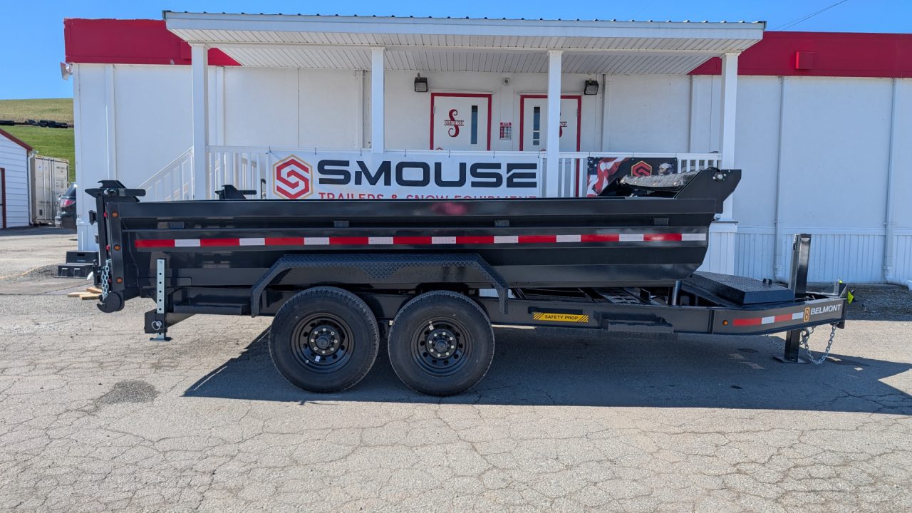 New 2027 Belmont 6'10" x 14 HD DLX Lo Pro Hydraulic Equipment Dump w/ 3 Way Gate