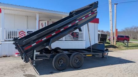 New 2027 Belmont 6'10" x 14 HD DLX Lo Pro Hydraulic Equipment Dump w/ 3 Way Gate