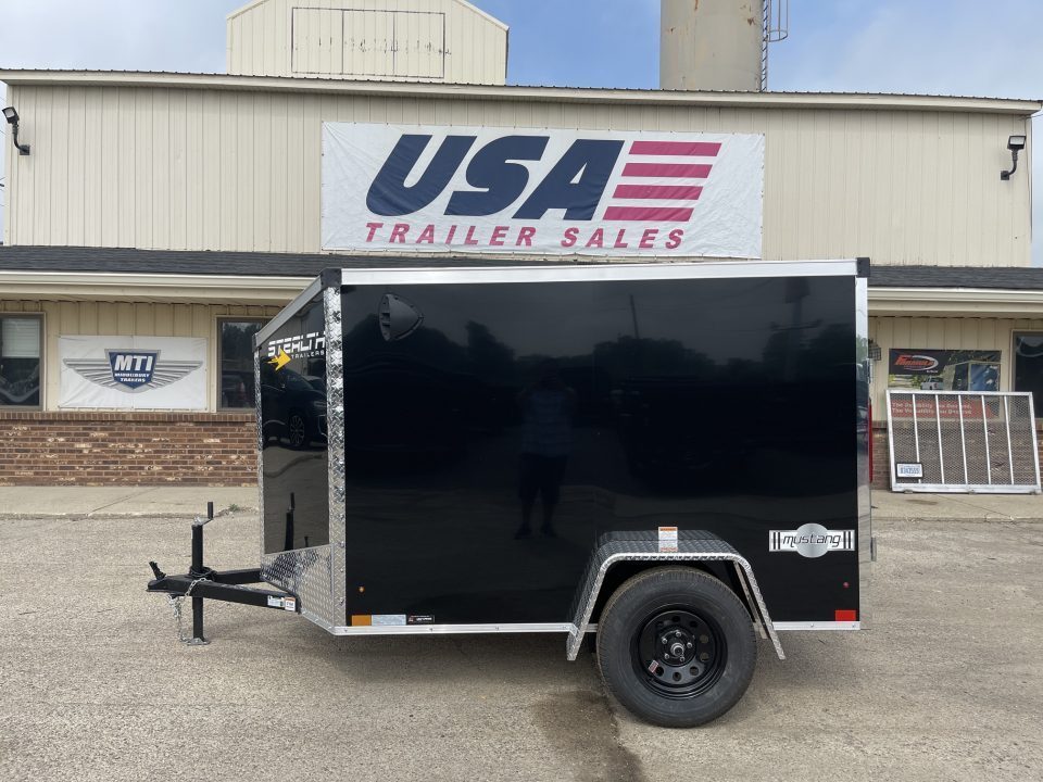 New 2027 Stealth Trailers Mustang 5x8 V-Nose w/Ramp Door Cargo / Enclosed Trailer