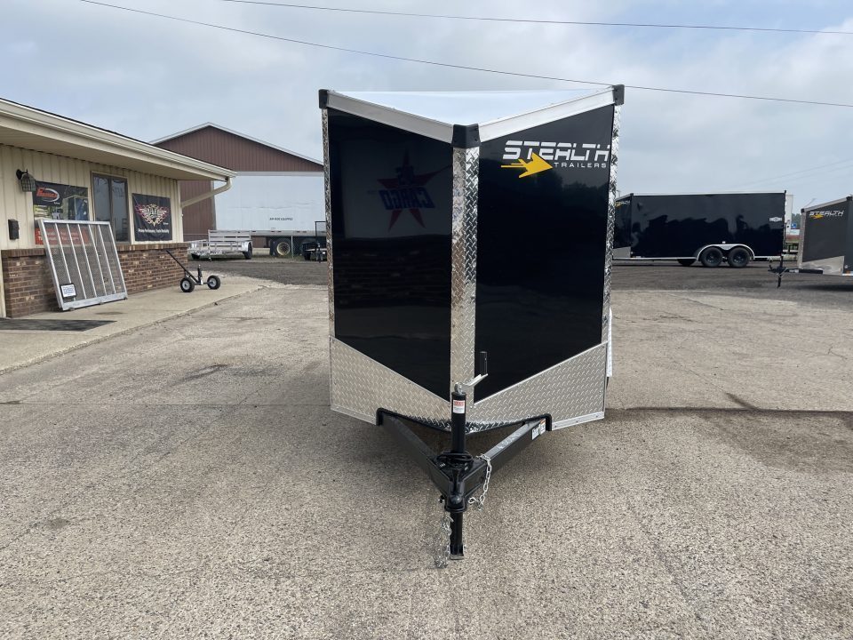 New 2027 Stealth Trailers Mustang 5x8 V-Nose w/Ramp Door Cargo / Enclosed Trailer