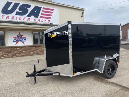 New 2027 Stealth Trailers Mustang 5x8 V-Nose w/Ramp Door Cargo / Enclosed Trailer