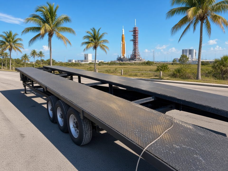 Used 2000 Kaufman Trailers 50' Triple Axle Steel Wedge Trailer | Car Hauler | New Tires & Paint Car Hauler