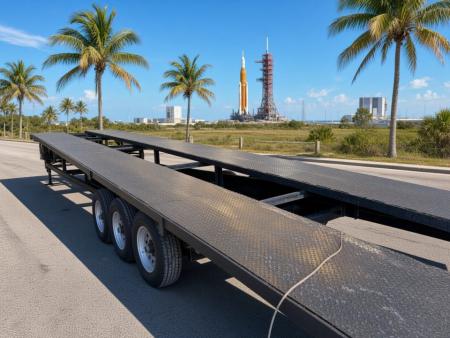 Used 2000 Kaufman Trailers 50' Triple Axle Steel Wedge Trailer | Car Hauler | New Tires & Paint Car Hauler