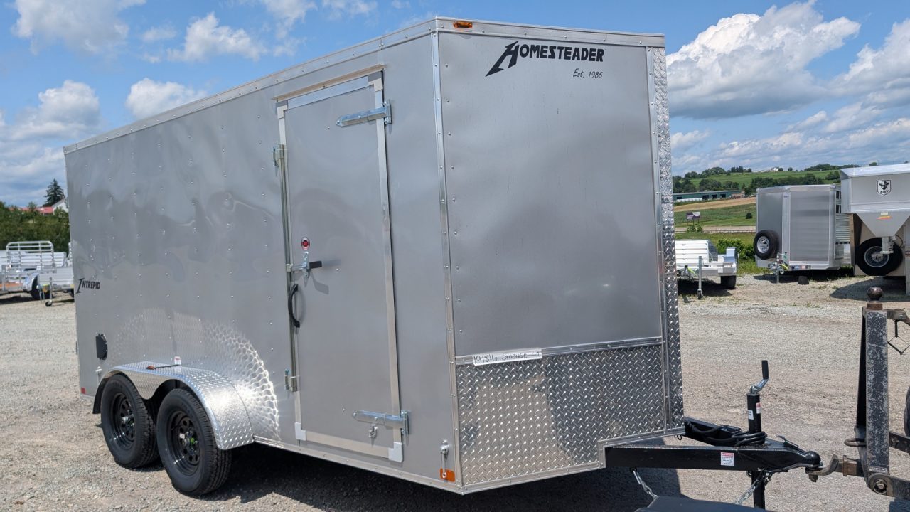 New 2027 Homesteader 7x14 Intrepid V-Nose Cargo Trailer w/ Barn Doors