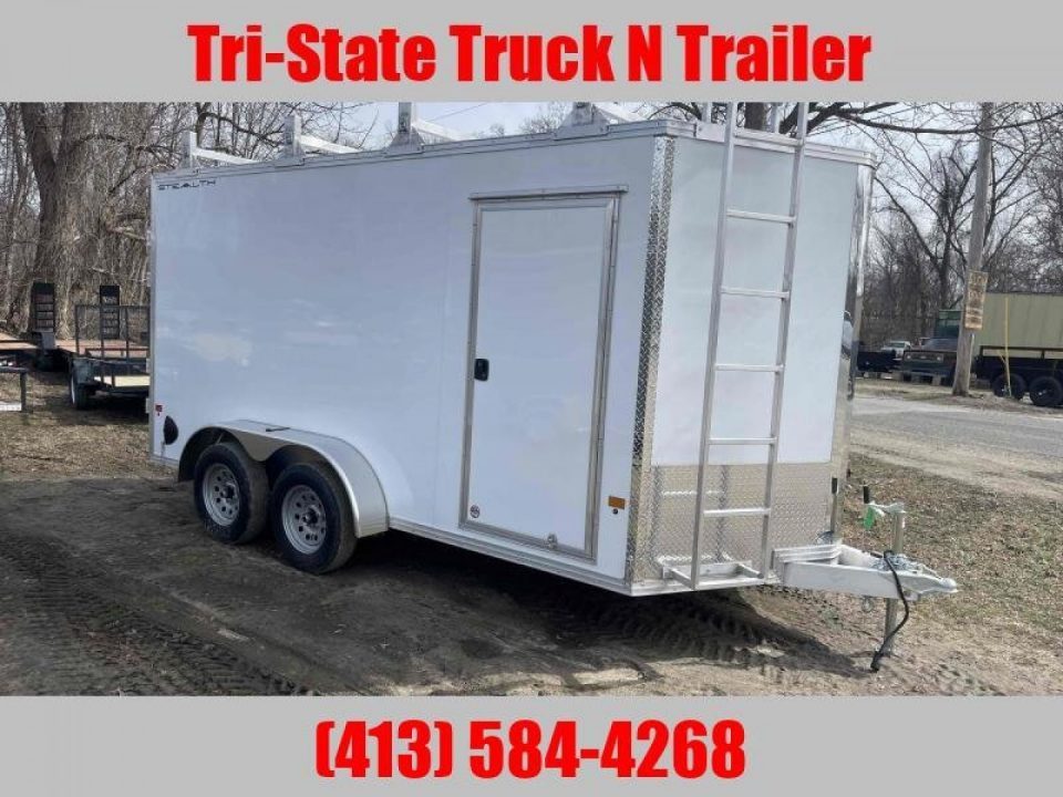 New 2026 Stealth 7x14 All Aluminum Contractor Barn doors