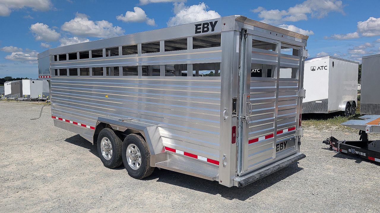 New 2027 EBY MAVERICK 20' Gooseneck Aluminum Stock Trailer