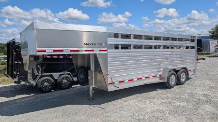 New 2027 EBY MAVERICK 20' Gooseneck Aluminum Stock Trailer