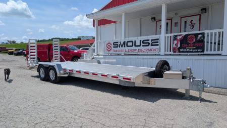 New 2026 EBY 20' ALL ALUMINUM Lo Pro Equipment Hauler w/ 6' Standup Ramps