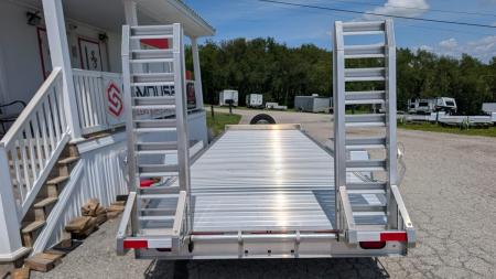 New 2026 EBY 20' ALL ALUMINUM Lo Pro Equipment Hauler w/ 6' Standup Ramps