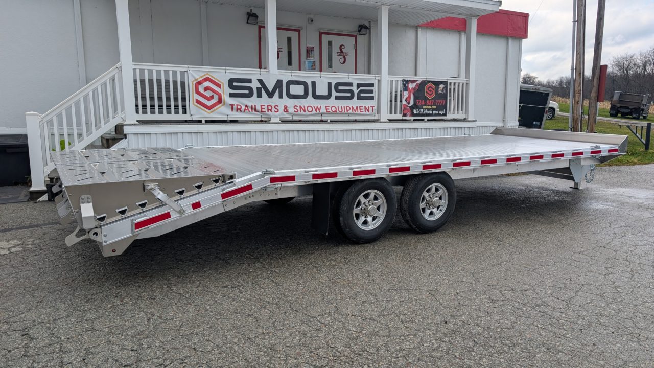 New 2026 EBY 24'6" ALL ALUMINUM Deckover Tagalong w/ 50/50 Fold Flat or Stand Up Wedge Ramps