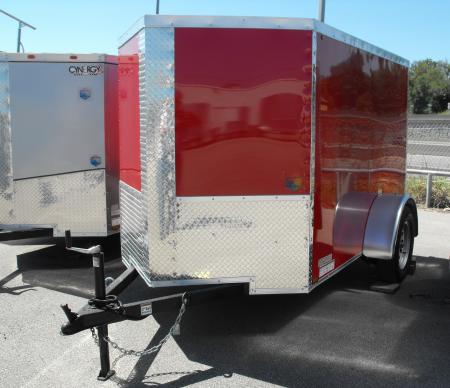 New Enclosed Trailer 5 X 8 Ramp Tube Const 2990Axle 5' Interior