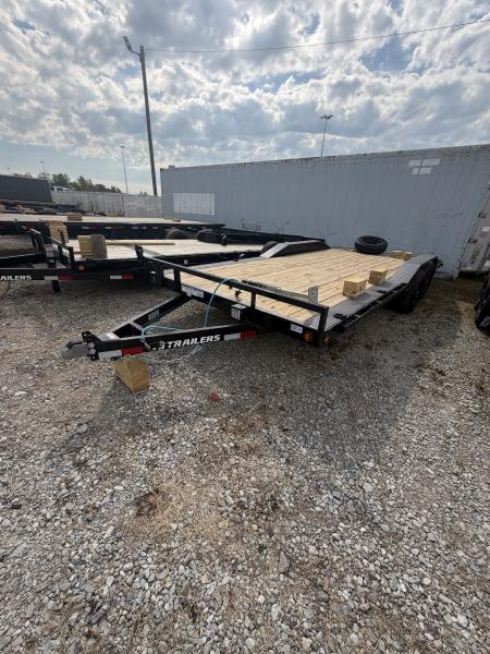 New 2027 PJ TRAILER BUGGY HAULER B5202 83X20 TA DOVETAIL W/ SLIDE IN RAMPS (GVW:9899) BLACK