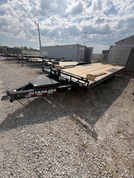 New 2027 PJ Trailers T8222 Tilt Trailer DECKOVER 102X22 TA FULL TILT  (GVW:14000) BLACK