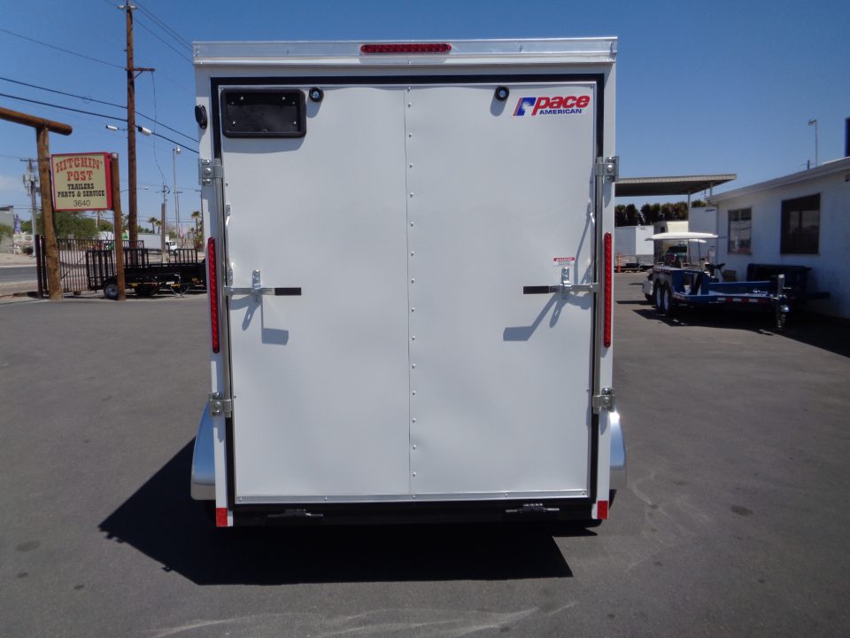 New 2027 Pace American - Out Back DLX - 6x12 V-Nose Tandem Axle 7k Cargo Trailer w/ Rear Ramp Door