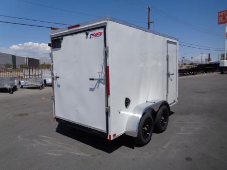 New 2027 Pace American - Out Back DLX - 6x12 V-Nose Tandem Axle 7k Cargo Trailer w/ Rear Ramp Door