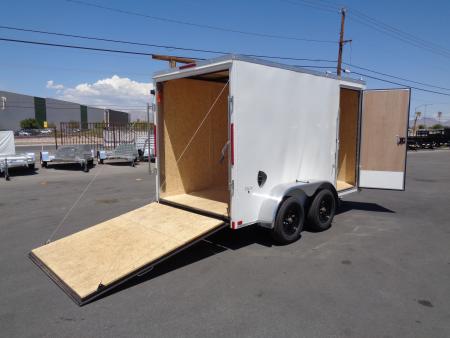 New 2027 Pace American - Out Back DLX - 6x12 V-Nose Tandem Axle 7k Cargo Trailer w/ Rear Ramp Door